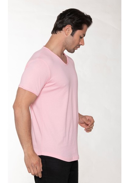 Erkek Pis Yaka Pamuk Salaş T-Shirt