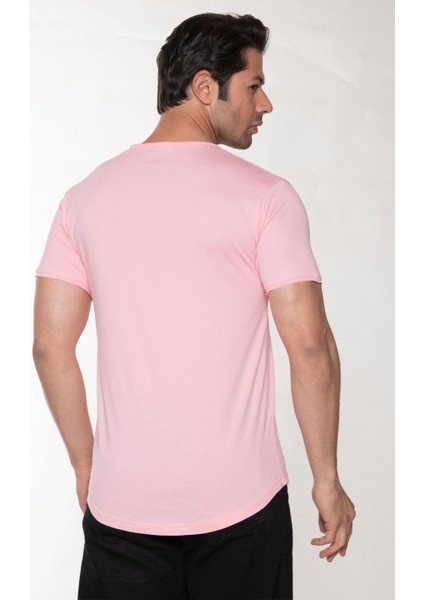 Erkek Pis Yaka Pamuk Salaş T-Shirt