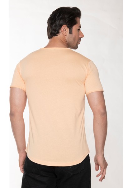 Erkek Pis Yaka Pamuk Salaş T-Shirt