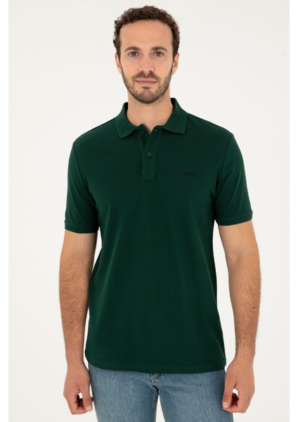 U.S. Polo Assn. Erkek Koyu Yeşil Tişört Basic 50284641-VR079