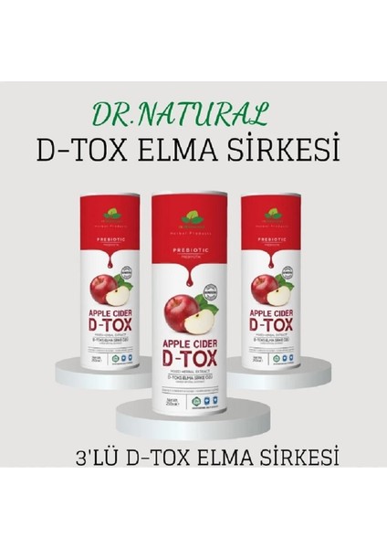 Dr. Natural D-Tox Elma Sirke Özü 250ml (3 Adet)