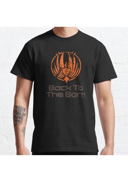 Zoka Wear Bol Kalıp Unisex Battlestar Galactica Back To The Barn Tasarım Baskılı Tshirt