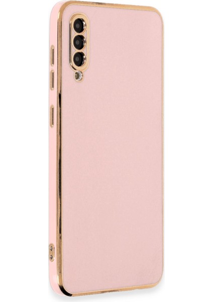 Denza Case Samsung Galaxy A30S Kılıf Parlak Kamera Çıkıntılı Silikon Kılıf - Pembe