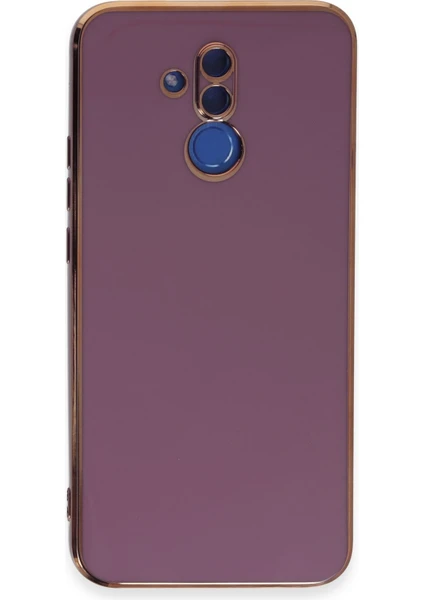 Denza Case Huawei Mate 20 Lite Kılıf Parlak Kamera Çıkıntılı Silikon Kılıf - Mor