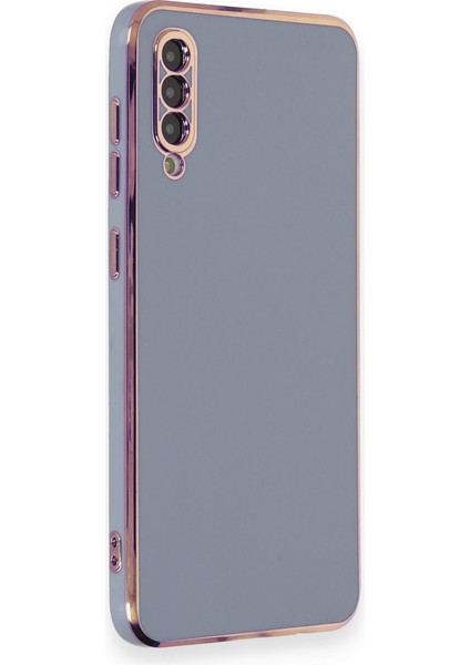 Denza Case Samsung Galaxy A70 Kılıf Parlak Kamera Çıkıntılı Silikon Kılıf - Mavi