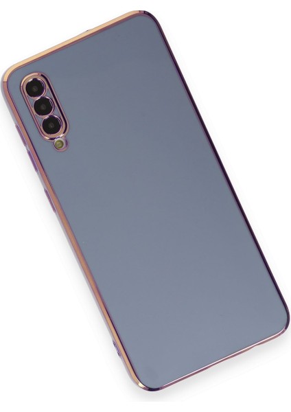 Denza Case Samsung Galaxy A70 Kılıf Parlak Kamera Çıkıntılı Silikon Kılıf - Mavi