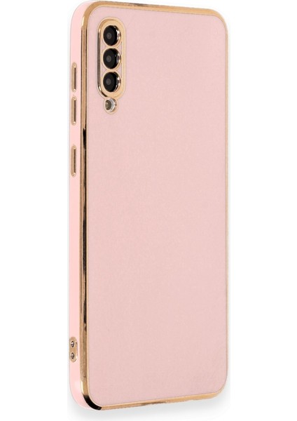 Denza Case Samsung Galaxy A70 Kılıf Parlak Kamera Çıkıntılı Silikon Kılıf - Pembe