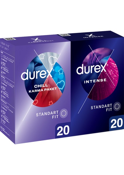 Chill Karma Paket Prezervatif 20’li + Durex Intense Prezervatif, 20' Li