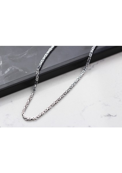 Gümüş 3mm Kral Zincir Kolye