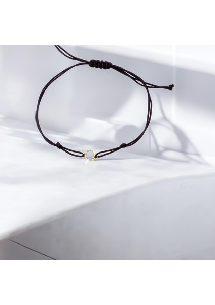 Altın Halka Ipli Bileklik