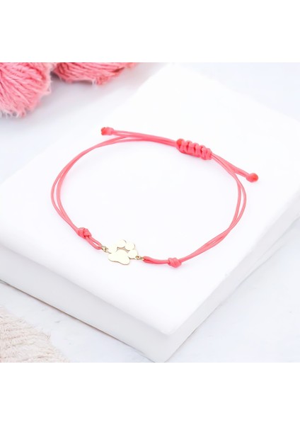 Altın Köpek Ayakizi Ipli Bileklik