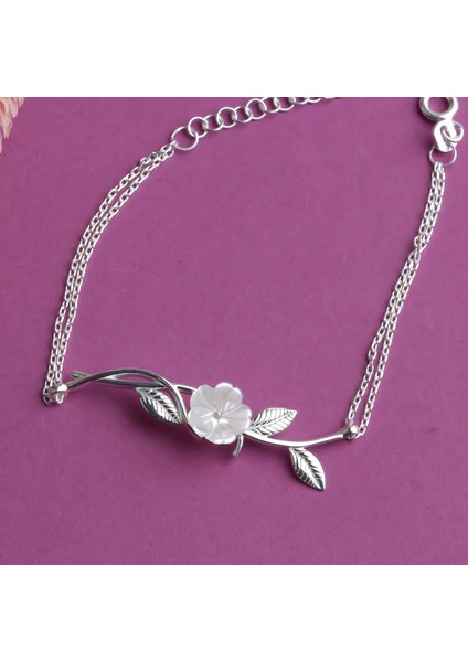 Gümüş Çiçek Bileklik