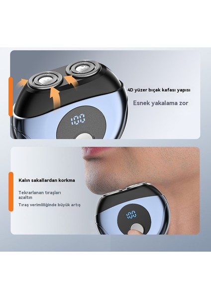 Elektrikli Mini Uçan Daire Tıraş Makinesi Ev Araba Taşınabilir Erkek Tıraş Makinesi Seyahat Sakal Tıraş Makinesi (Yurt Dışından) fiyatları