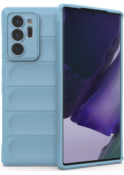 Denza Case Samsung Galaxy Note 20 Ultra Kılıf Arkası Bombeli Silikon Kapak - Sky Blue