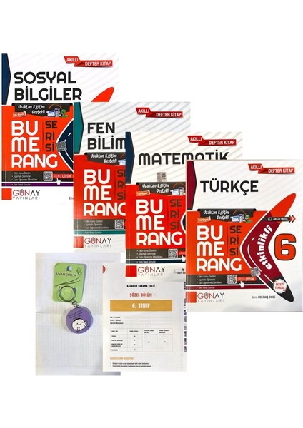 6. Sınıf Bumerang Etkinlikli Kitap 4'lü Set – Anahtarlık