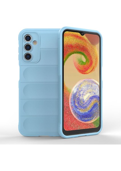 Samsung Galaxy A14 Kılıf Arkası Bombeli Silikon Kapak - Sky Blue