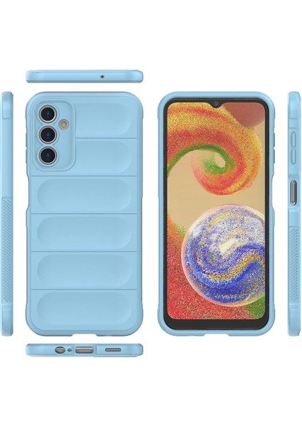 Samsung Galaxy A14 Kılıf Arkası Bombeli Silikon Kapak - Sky Blue