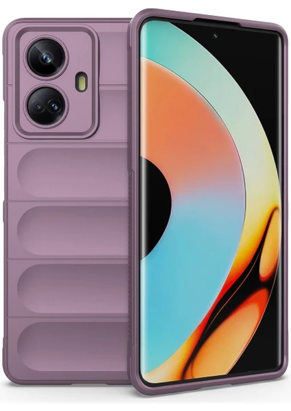 Denza Case Realme 10 Pro 5g Kılıf Arkası Bombeli Silikon Kapak - Mor