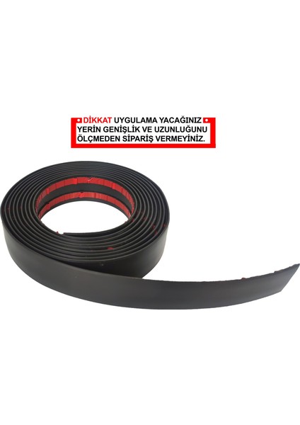 Mat Siyah Nikelaj 25MM Genişlik 3 Metre Uzunluk