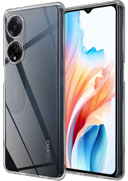 Oppo A38 Kılıf Şeffaf Silikon Kapak - Şeffaf