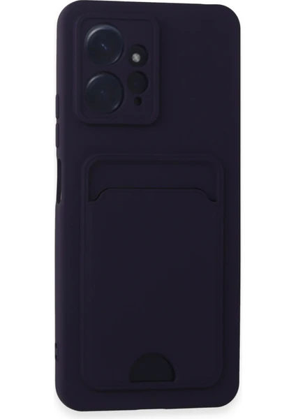 Denza Case Xiaomi Redmi Note 12 Kılıf Kartvizitli Silikon Kapak - Derin Mor