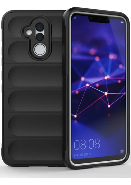 Denza Case Huawei Mate 20 Lite Kılıf Arkası Bombeli Silikon Kapak - Siyah