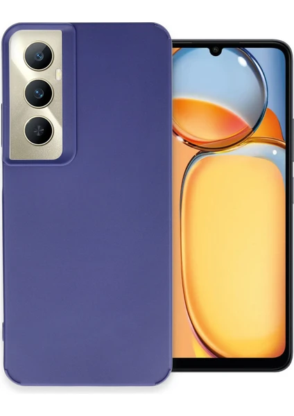 Denza Case Realme C65 Kılıf Lüx Pürüzsüz Silikon Kapak - Lacivert