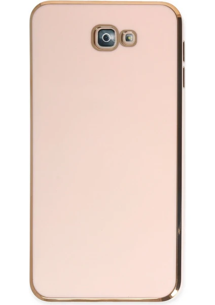 Denza Case Samsung Galaxy J7 Prime Kılıf Parlak Kamera Çıkıntılı Silikon Kılıf - Pembe