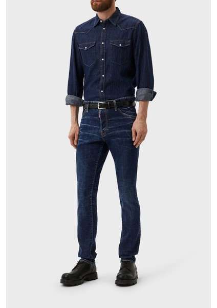 Streç Pamuklu Skinny Fit Jeans Erkek Kot Pantolon S74LB1467 S30342 470