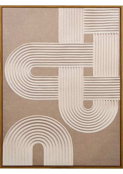 Evidea Deco Geometry Tablo - Bej - 75X100 cm