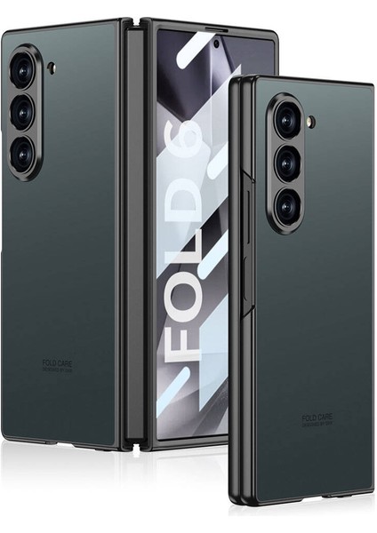 Galaxy Uyumlu Z Fold 6 Kılıf Titanyum Metal Tasarımlı Htstore Kıpta Caz Kapak