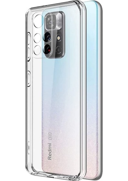 Xiaomi Redmi Note 11T Kılıf Şeffaf Silikon Kapak - Şeffaf