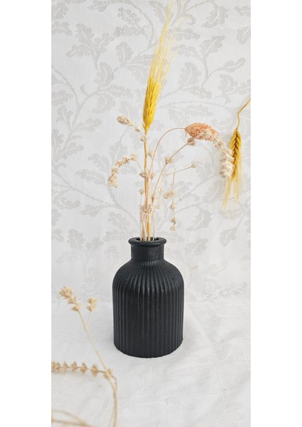 Minyatür Pampas Vazo(Siyah)
