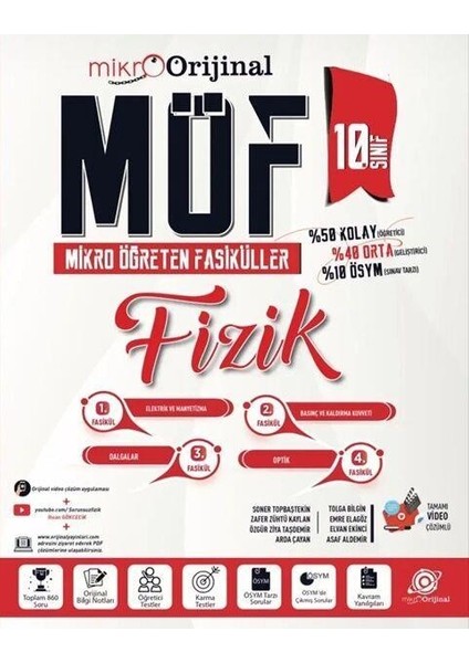 Orjinal Yayınları 10. Sınıf Fizik MÖF Mikro Öğreten Fasiküller