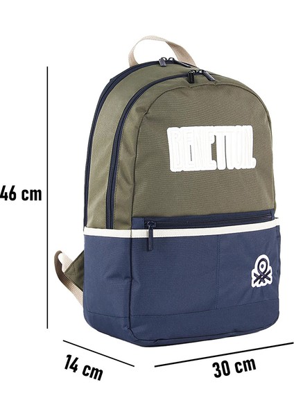 Unıted Colors Of Benetton. Çift Bölmeli Sırt Çantası 03859