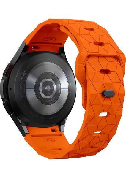 Galaxy Watch 4 5 6 Pro Redclick KRD-116 20MM Futbol Desenli Spor Tasarımlı Silikon Kordon