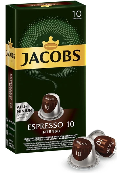 Espresso 10 Intenso Nespresso Uyumlu Alüminyum Kapsül Kahve 10 Adet