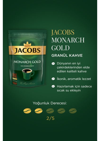 Monarch Gold Granül Kahve 100 gram x 3 Paket