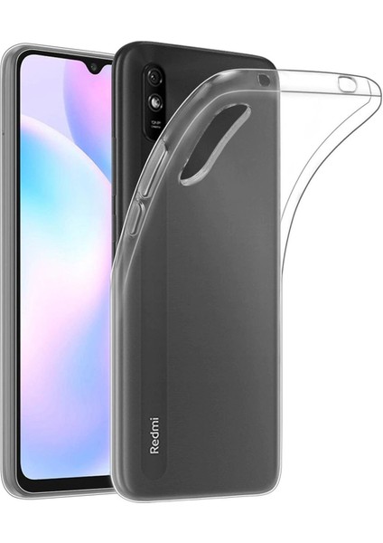 Xiaomi Redmi 9A Kılıf Şeffaf Silikon Kapak - Şeffaf