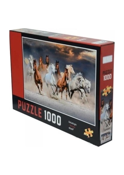 Puzzle 1000 Parça Renkli Atlar 0016