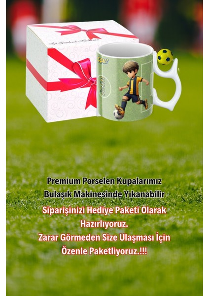Sarı Lacivert Futbol Toplu Sarı Lacivert Forma Oyunculu Taraftar Isimli Baskılı Kupa Bardak modelleri