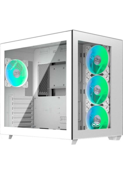 Paean C7 White Tempered Glass 4 Adet Argb Fanlı, USB Type-C Atx Bilgisayar Kasası (0R20B00235)