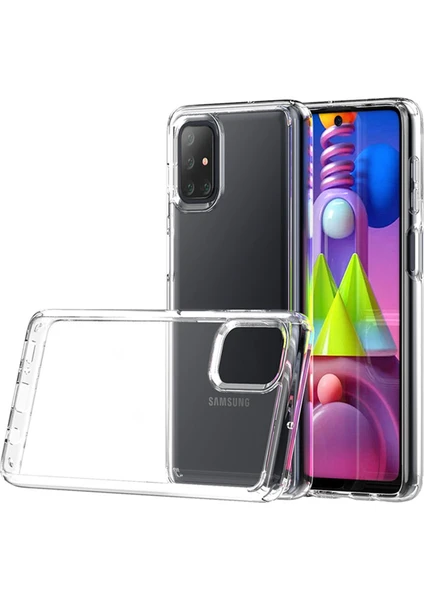 Denza Case Samsung Galaxy M51 Kılıf Şeffaf Silikon Kapak - Şeffaf