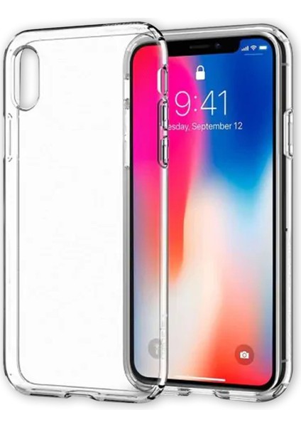 Apple iPhone x Kılıf Şeffaf Silikon Kapak - Şeffaf