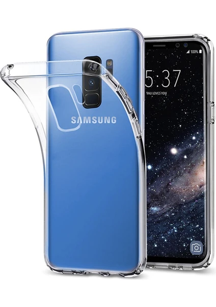 Denza Case Samsung Galaxy S9 Plus Kılıf Şeffaf Silikon Kapak - Şeffaf