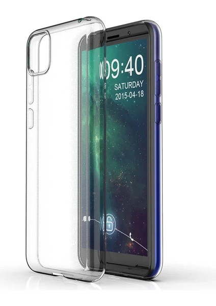 Denza Case Huawei Y5P Kılıf Şeffaf Silikon Kapak - Şeffaf