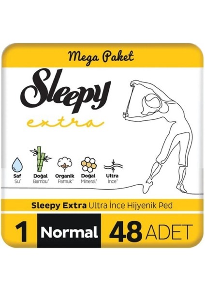 Extra Hijyenik Ped Normal 48'li x 5 Paket