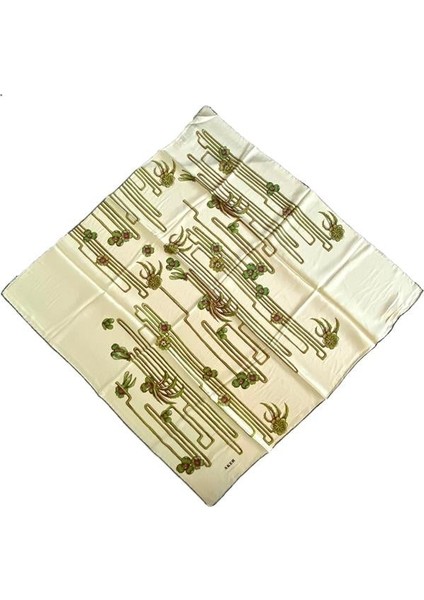 Sura Ipek Eşarp 36755 Sarı Karışık Desen