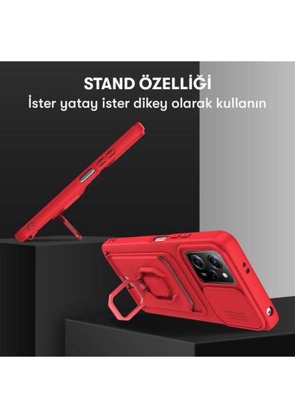 Denza Case Xiaomi Poco X5 Pro 5g Kılıf Kartvizitli Askılı Standlı Kapak - Yeşil