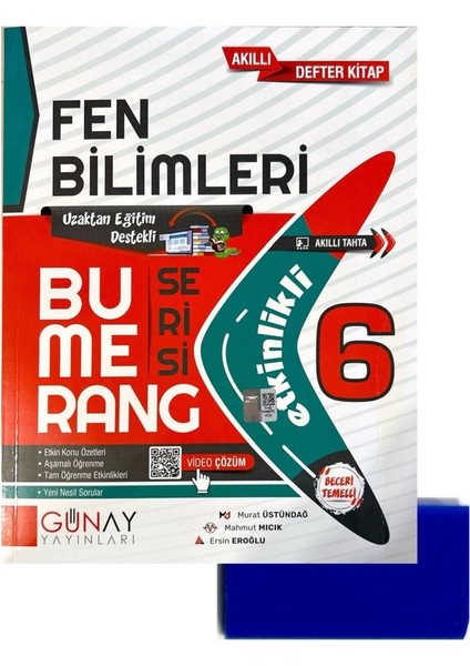 6. Sınıf Bumerang Fen Bilimleri Defter – Silgi